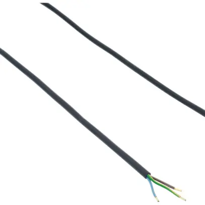 Câble d'appareil Tdlr 3×0.75mm² 2m noir fiche T12 