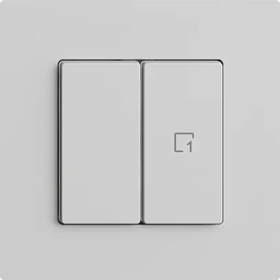 Interrupteur 1K/2T scène WLAN Edue Wiser gris clair 