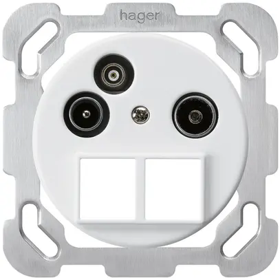 Presa d'antenna INC TV-R-Dati basico HMS B 2GHz 11db bianco 