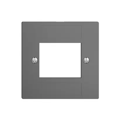 Plaque frontale 4×RJ45 ITplus EDIZIOdue gris foncé 