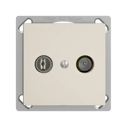 Presa TV-R INC EDIZIOdue 23dB crema a banda larga 5…2000MHz, FMTE 