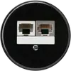Insert pour boîte ENC basico 2×RJ45s+u séparé noir 