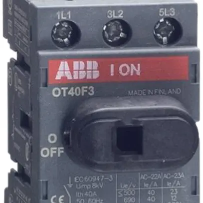 Interrupteur de charge ABB 40A/400V 3L, AC22A gris clair 