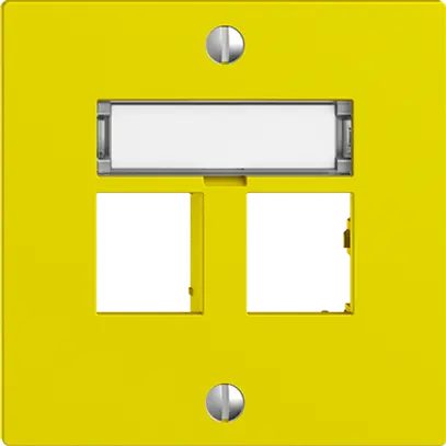 Kit montaggio EDIZIOdue uscita dritta, per 2×RJ45 freenet, lemon 