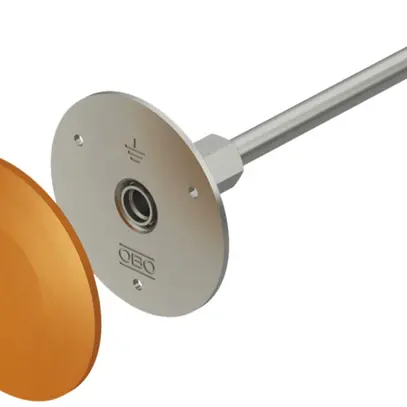 Punto fisso di terra Bettermann con asse e doppio filetto M10/M12 V4A 