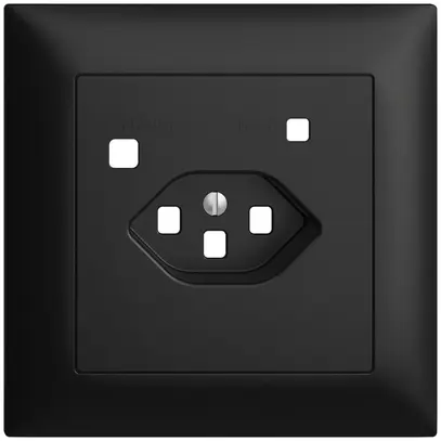 Kit frontal EDIZIOdue pour prise FI FMI, T23, noir 