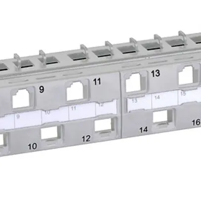 Patchpanel 19" H-LINE I 24-Port Keystone leer ungeschirmt 1HE grau 