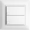 Poussoir univ. ENC 2×1t bornes à vis EDIZIOdue blanc, sans LED 