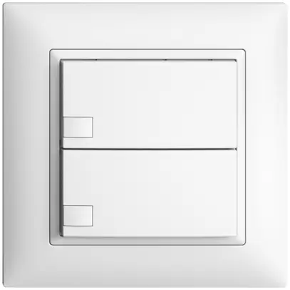 Poussoir ENC KNX 2× EDIZIOdue blanc RGB sans LED 
