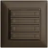 Poussoir ENC KNX 4× EDIZIOdue coffee RGB sans LED avec insert papier 