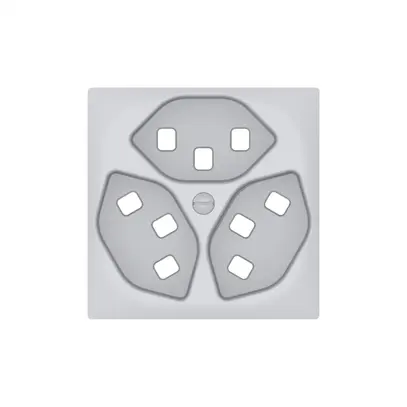 Plaque frontale SIDUS alu pour 3×T23 avec shutter 