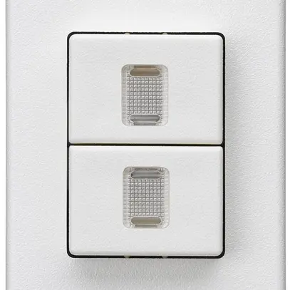 Interrupteur à poussoir double INC Hager FLF 10A/250V 1/1L illuminé blanc 