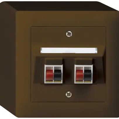 Prise AP audio kallysto 2×brun borne à étrier pour 2 haut-parleurs 