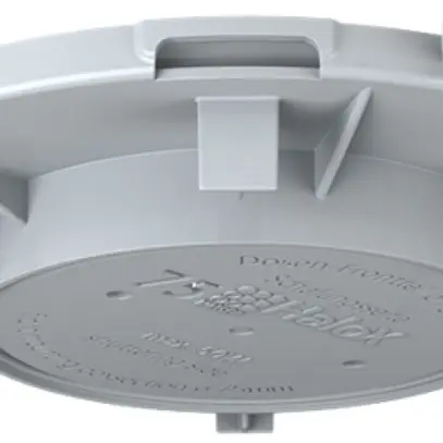 Placca frontale HaloX 100 per calcestruzzo in opera, uscita Ø75mm 