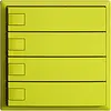 Poussoir ENC KNX 4× EDIZIOdue lemon RGB sans LED 
