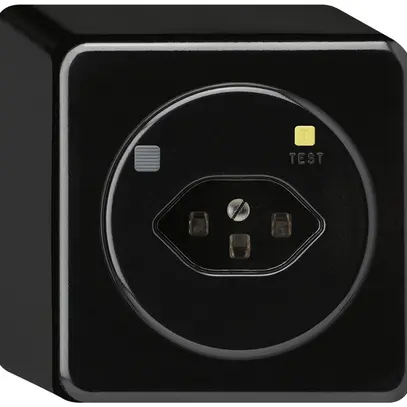 Presa AP basico T23 FI 30mA nero 