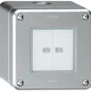Contatto pulsante AP robusto IP55 2×1P alluminio 2×illuminato 