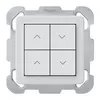 Poussoir pour stores KNX ENC Hager BA basico B quadruple 77×77mm blanc 