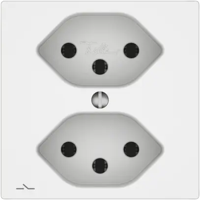 Presa EDIZIO.liv SNAPFIX® 2×T13 1×S bi 