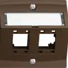 Montageset EDIZIOdue, mit Schrägauslasshaube, für 2×RJ45, coffee 