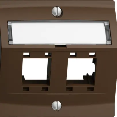 Kit de montage EDIZIOdue, avec capot de sortie oblique, pour 2×RJ45, coffee 
