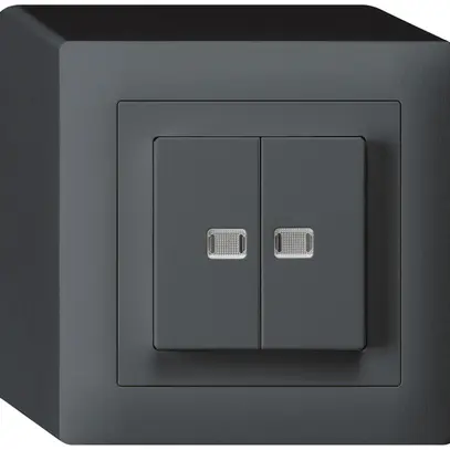 Tasto lum.AP kallysto 2×AR/1L con 2 lenti antracite 