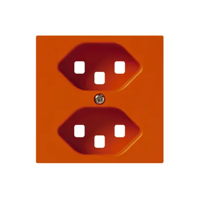 Placca frontale kallysto 2×T23 60×60mm arancione per presa 2×T23 