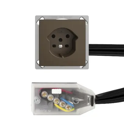 Prise INC EDIZIOdue T15 coffee pour câble plat Technofil 