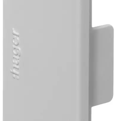 Pezzo finale Hager tehalit.LF 57×30mm grigio IP30 