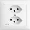 Prise INC EDIZIOdue 2×T13 blanc 1×S 