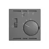 Frontset EDIZIOdue dunkelgrau 60×60mm für Raumthermost. mit Fühler 
