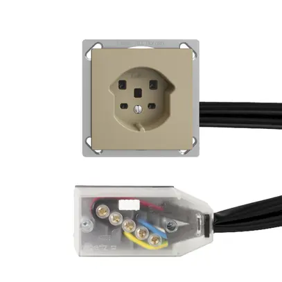 Presa INS EDIZIOdue T25 sand per cavo piatto Technofil 