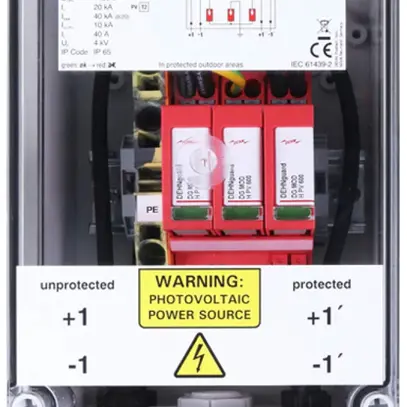 Scatola di raccordo generatore DEHN/elvatec SE DCU 2 YPV 1100 1M 1S MC4 FM 