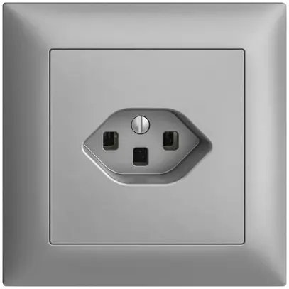 Presa INC EDIZIOdue T23 16A silver, con morsetti innest. 