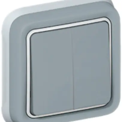 Interrupteur à bascule ENC PLEXO 1/3+3/1L gris 