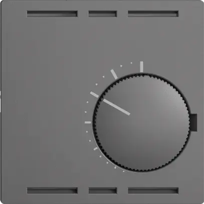 Thermostat d'ambiance ENC EDIZIOdue gris foncé, sans interrupteur 
