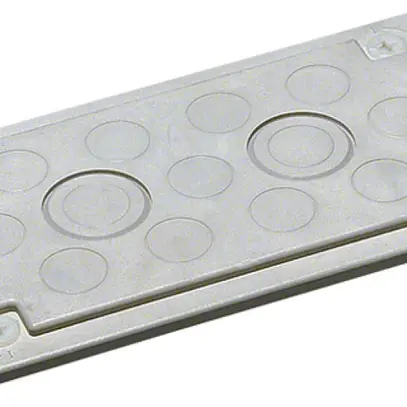 Piastra passacavi Hager Univers 235×15×15mm 13 aperture per connettori 