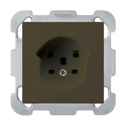 Prise ENC HA kallysto type 25 avec bornes enfichables brun 