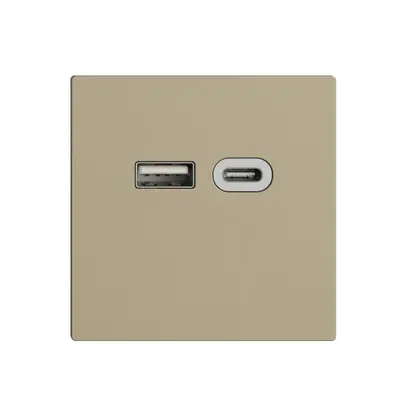 Presa USB 18W tipo A + tipo C Feller EDIZIOdue F 230V 3600mA sand 