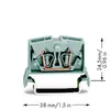 Morsetto WAGO mini 2L 2.5mm² grigio per DIN-35 