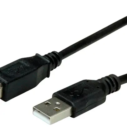 Câble USB ROLINE RM USB-A/USB-B (USB 2.0) 480Mbit/s noir 1.8m 