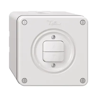 Interrupteur pour stores NAPU NEVO, 1-canal, hauteur 65 mm, 87×87 mm, blanc 