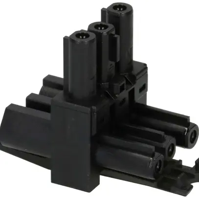 Blocco di distribuzione tipo AC 166 Adels-Contact 1×IN 2×OUT 20A 230V nero 