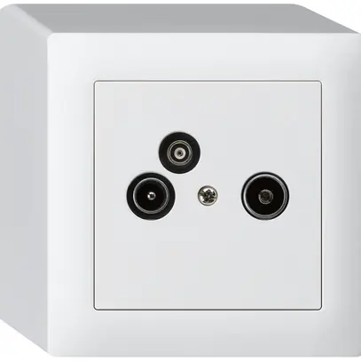 Prise d'antenne AP R/TV-données kallysto 19dB blanc 