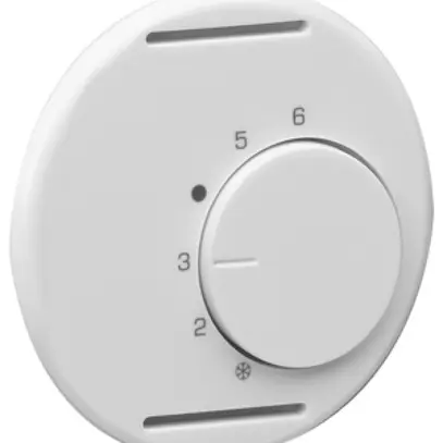 Disque frontal ENC BASICO blanc pour thermostat d'ambiance sans interrupteur 