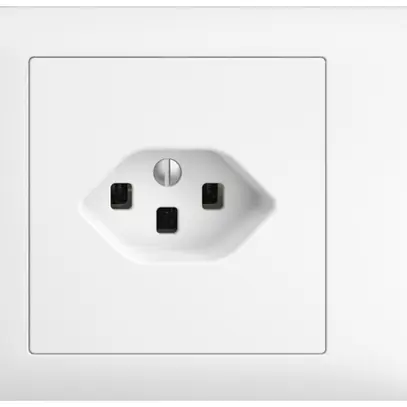 Prise INC T23 16A EDIZIOdue blanc, 45…69mm, avec bornes enfichables 