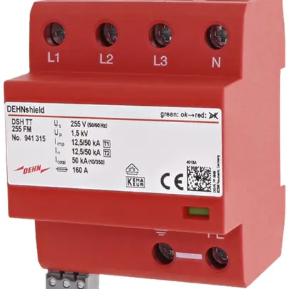 Déflecteur combiné DEHN/elvatec SE DSH TT 255 FM, TN-S, TT, 230V 50kA 