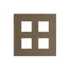 Placca frontale EDIZIOdue elegance per tasto quadriplo hazel 