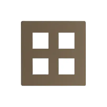 Plaque frontale EDIZIOdue elegance pour poussoir quadruple hazel 