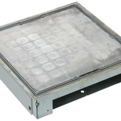 Scatola a strappo h=72…100mm bordo tappeto per canale a filo 40×200mm 